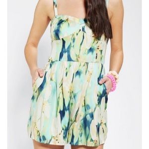 Urban Outfitters Floral Silky Romper
